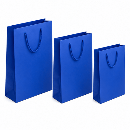 Pungi cadou dreptunghiulare uni - albastru (set 12 buc)