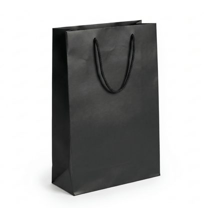 Pungi cadou dreptunghiulare uni - negru (set 12 buc)