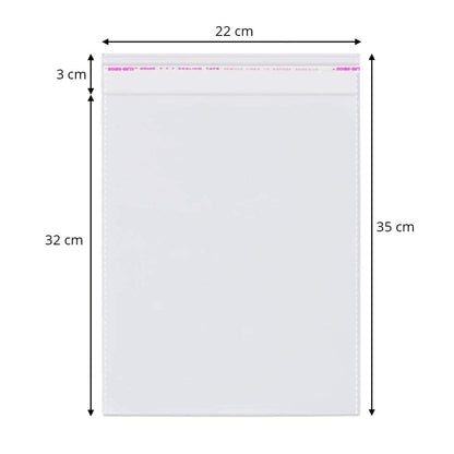 Pungi cu clapetă adezivă - lungimi între 2 și 40cm (set 1000 buc)
