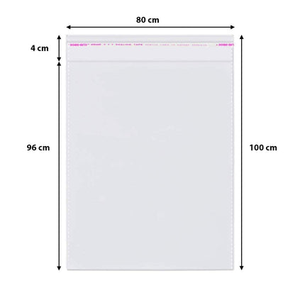 Pungi cu clapetă adezivă - lungimi între 45 și 100cm (set 100 buc)