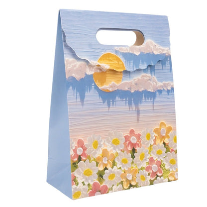 Pungi design pictură 3D cu închidere velcro și mâner - model 5 (set 10 buc)