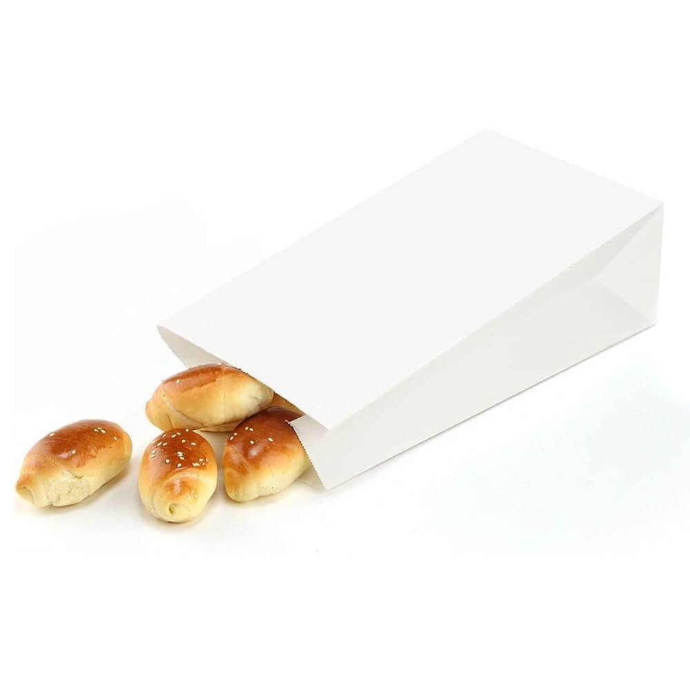 Pungi hârtie simple deschise - alb (set 50 buc)