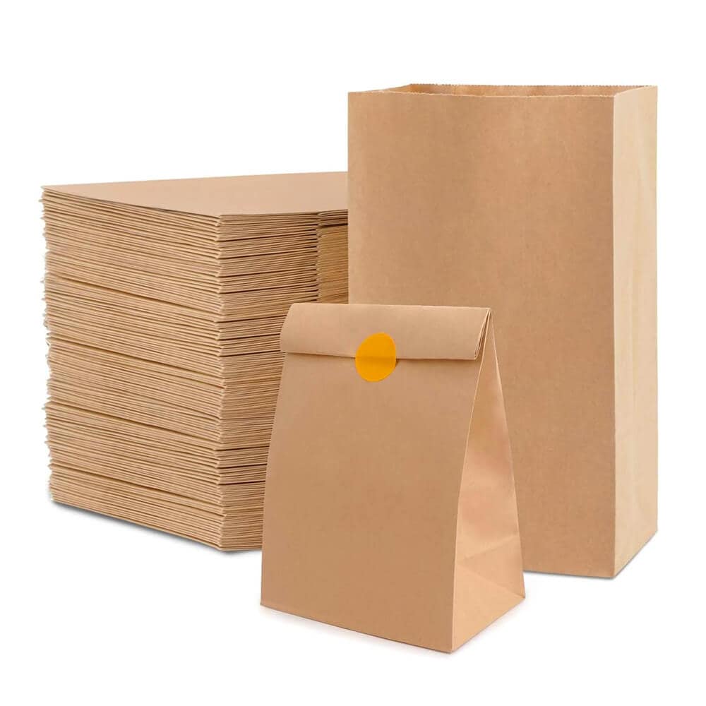 Pungi hârtie simple deschise - kraft (set 50 buc)