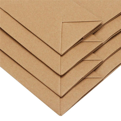 Pungi kraft dreptunghiulare cu mâner textil (set 12 buc)