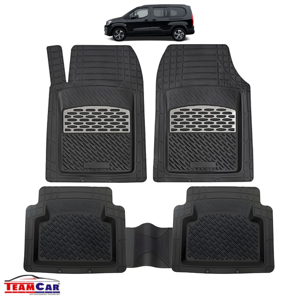 Covorase Auto TeamCar® Tip Tavita Compatibile Peugeot Partner/Rifter (2018-2024) Carbon