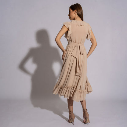 Rochie crem din voal Aria