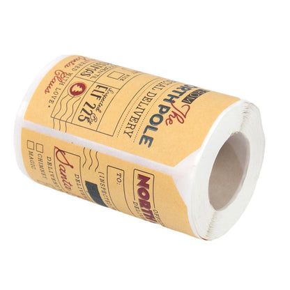 Rolă 200 stickere de Crăciun 5x7cm - model livrare cadouri 9