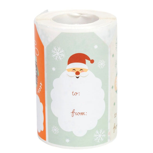 Rolă 250 stickere de Crăciun 4.3x7.5cm - model 10