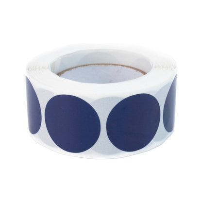 Rolă 500 stickere blank rotunde 2.5cm - albastru