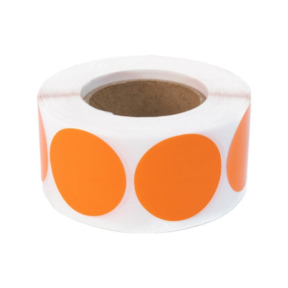 Rolă 500 stickere blank rotunde 2.5cm - portocaliu