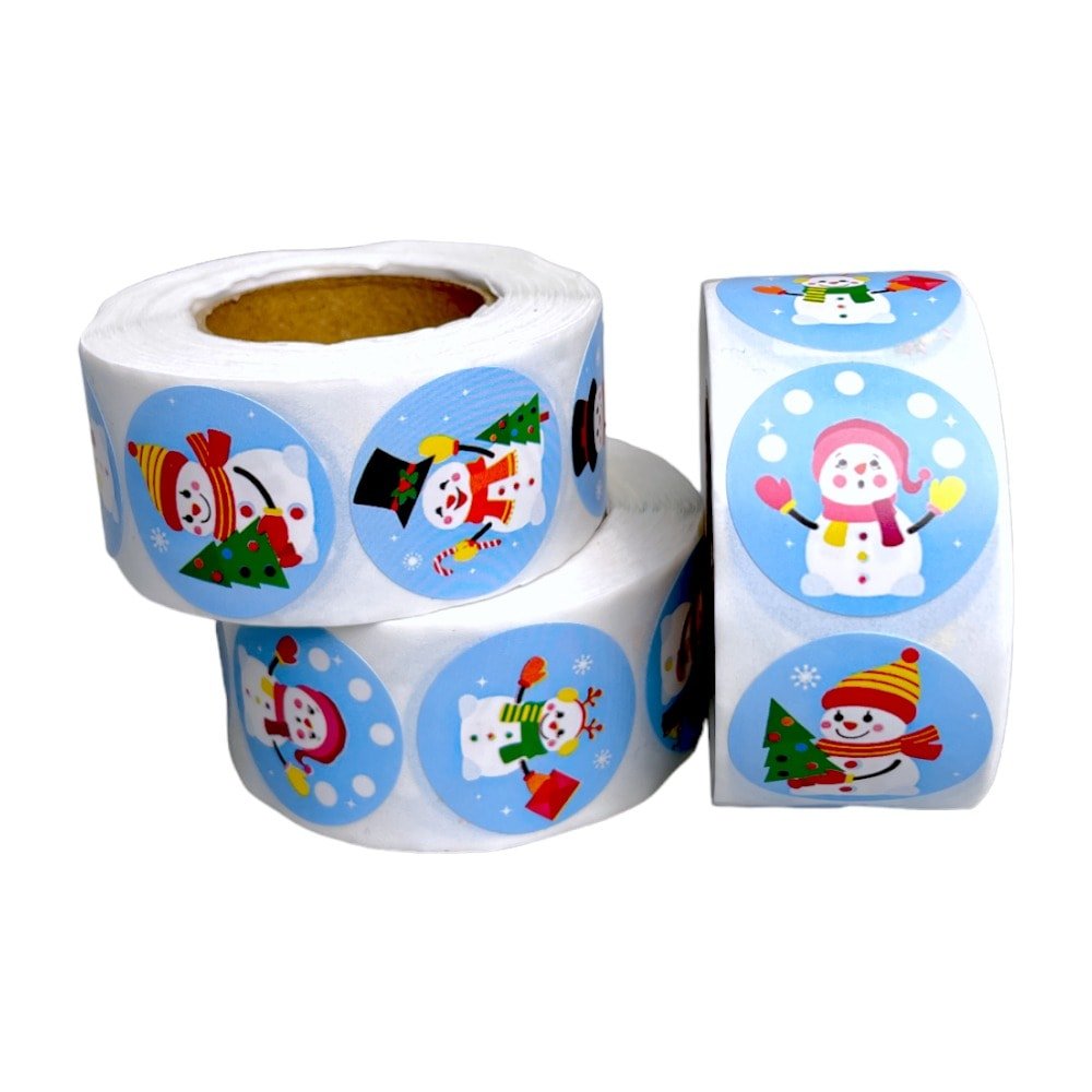 Rolă 500 stickere Crăciun 2.5cm - model 2