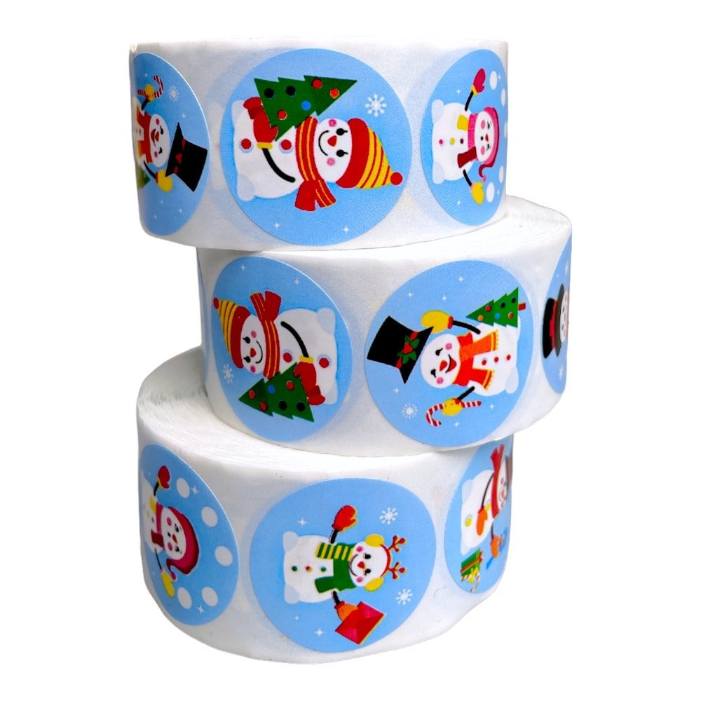 Rolă 500 stickere Crăciun 2.5cm - model 2