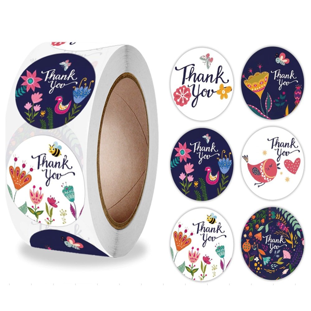 Rolă 500 stickere rotunde 2.5cm - mix modele 3