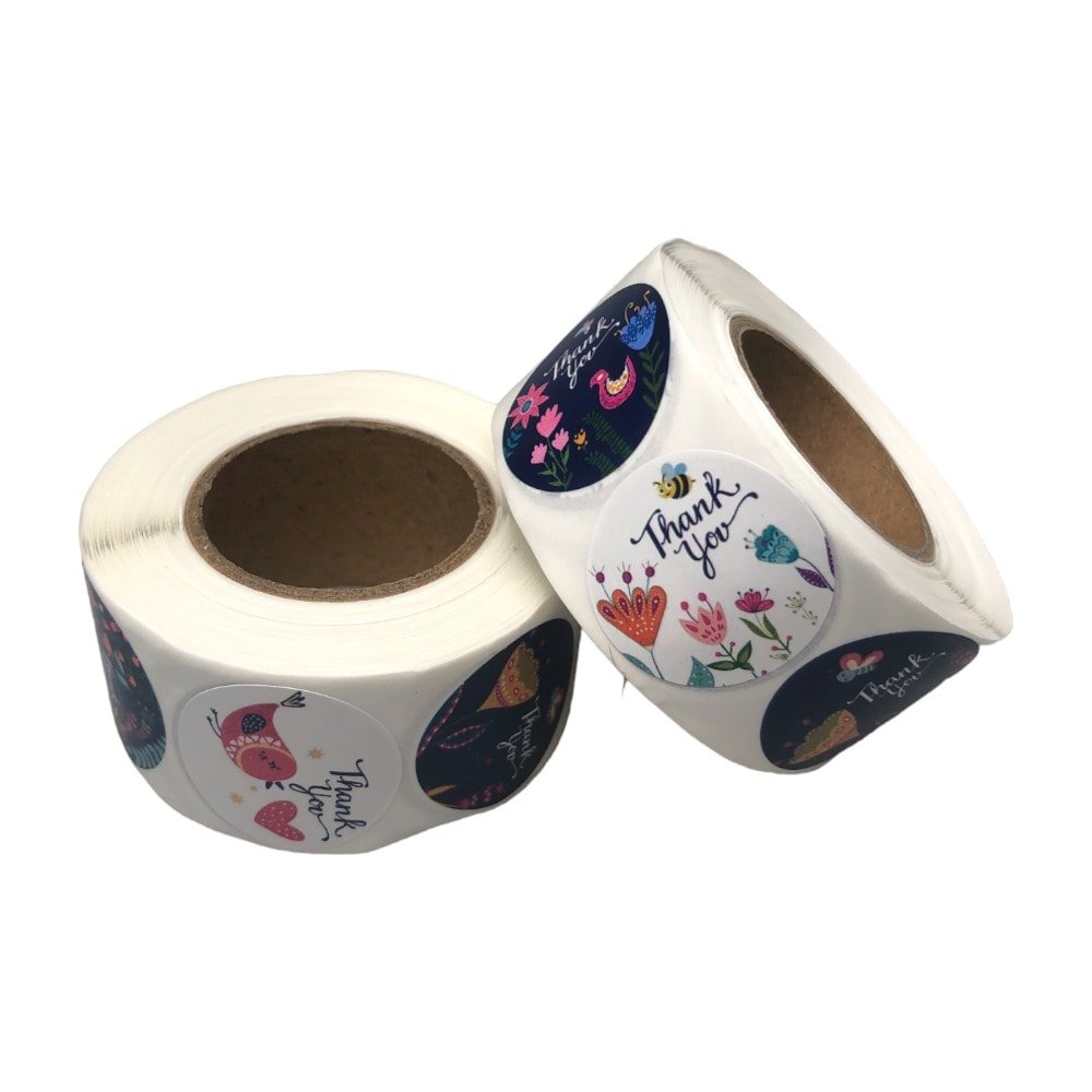 Rolă 500 stickere rotunde 2.5cm - mix modele 3