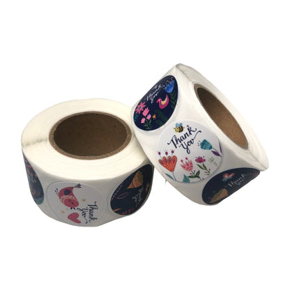 Rolă 500 stickere rotunde 2.5cm - mix modele 3