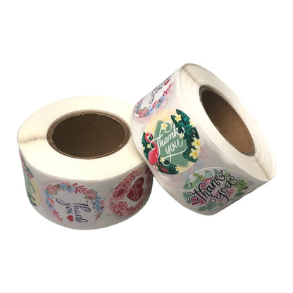 Rolă 500 stickere rotunde 2.5cm - mix modele 6