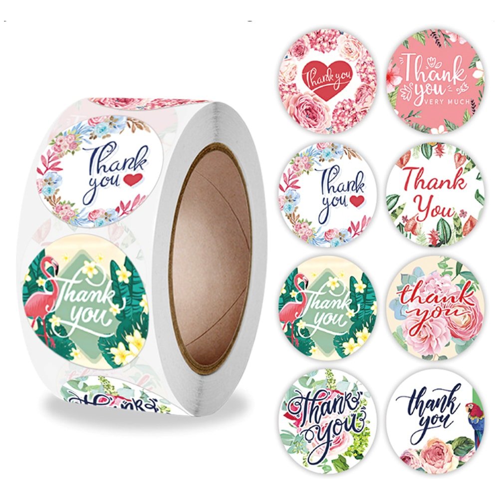 Rolă 500 stickere rotunde 2.5cm - mix modele 6