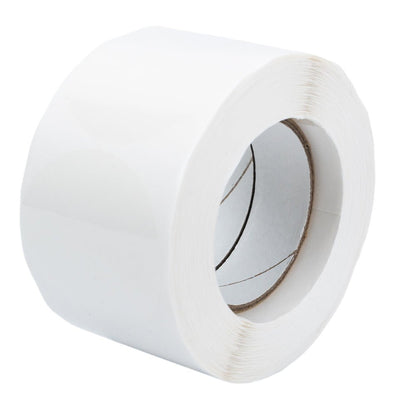 Rola cu stickere rotunde transparente (500 buc/rola)
