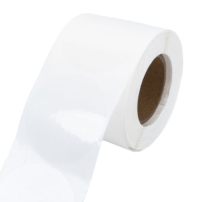 Rola cu stickere rotunde transparente (500 buc/rola)