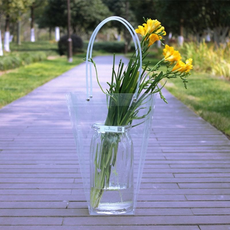 Sacoșe ghiveci transparente (set 10 buc)
