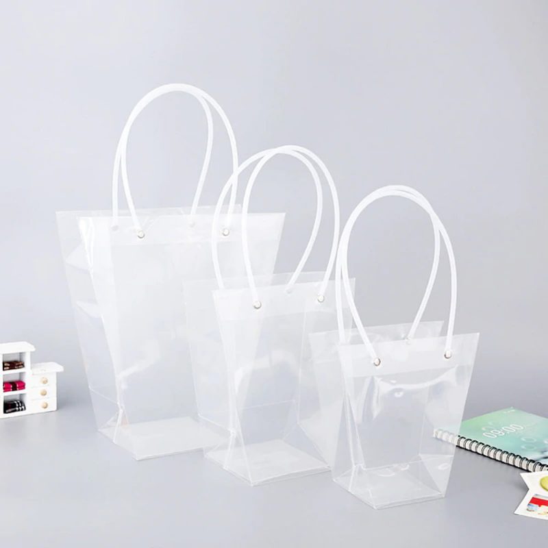 Sacoșe ghiveci transparente (set 10 buc)