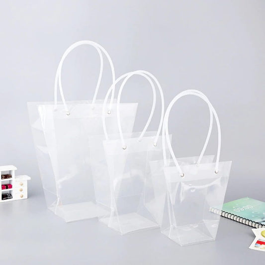 Sacoșe ghiveci transparente (set 10 buc)
