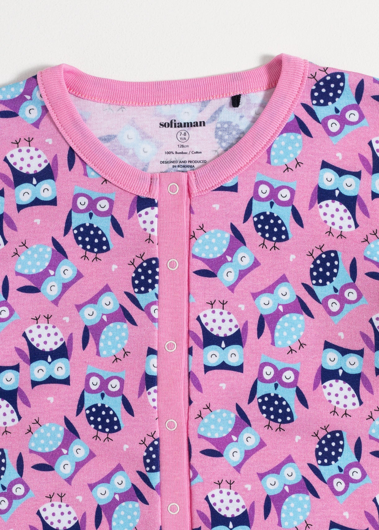 Salopetă Copii Pink Owl Bumbac