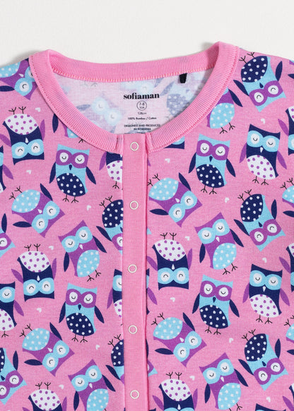 Salopetă Copii Pink Owl Bumbac