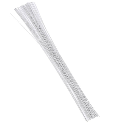 Sârmă floristică - Alb (set 40 buc) - 0.8mm x 45cm