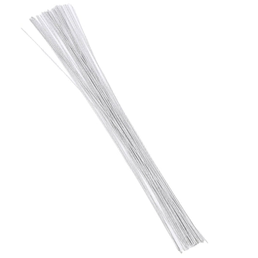 Sârmă floristică - Alb (set 40 buc) - 0.8mm x 45cm