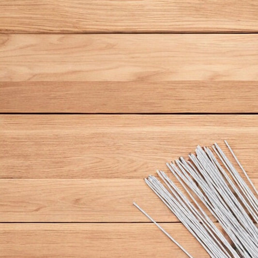 Sârmă floristică - Alb (set 40 buc) - 0.8mm x 45cm