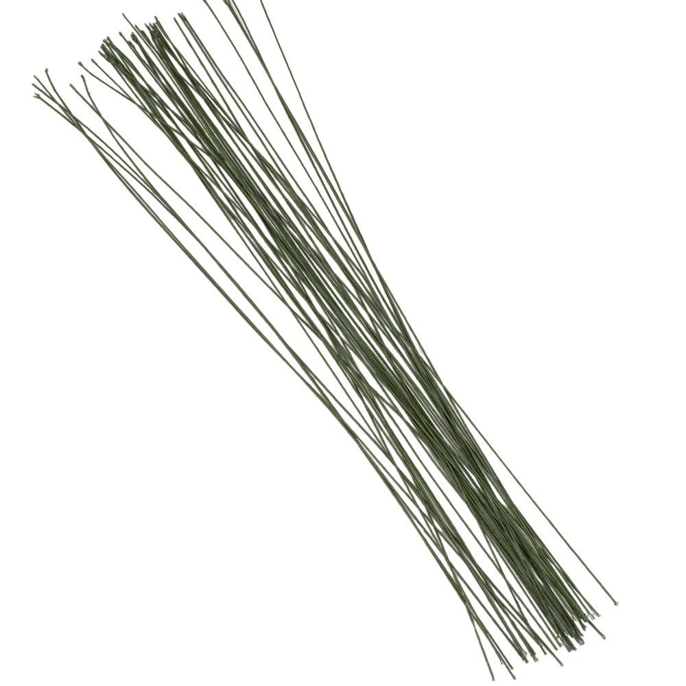 Sârmă floristică - Verde (set 40 buc) - 0.9mm x 45cm