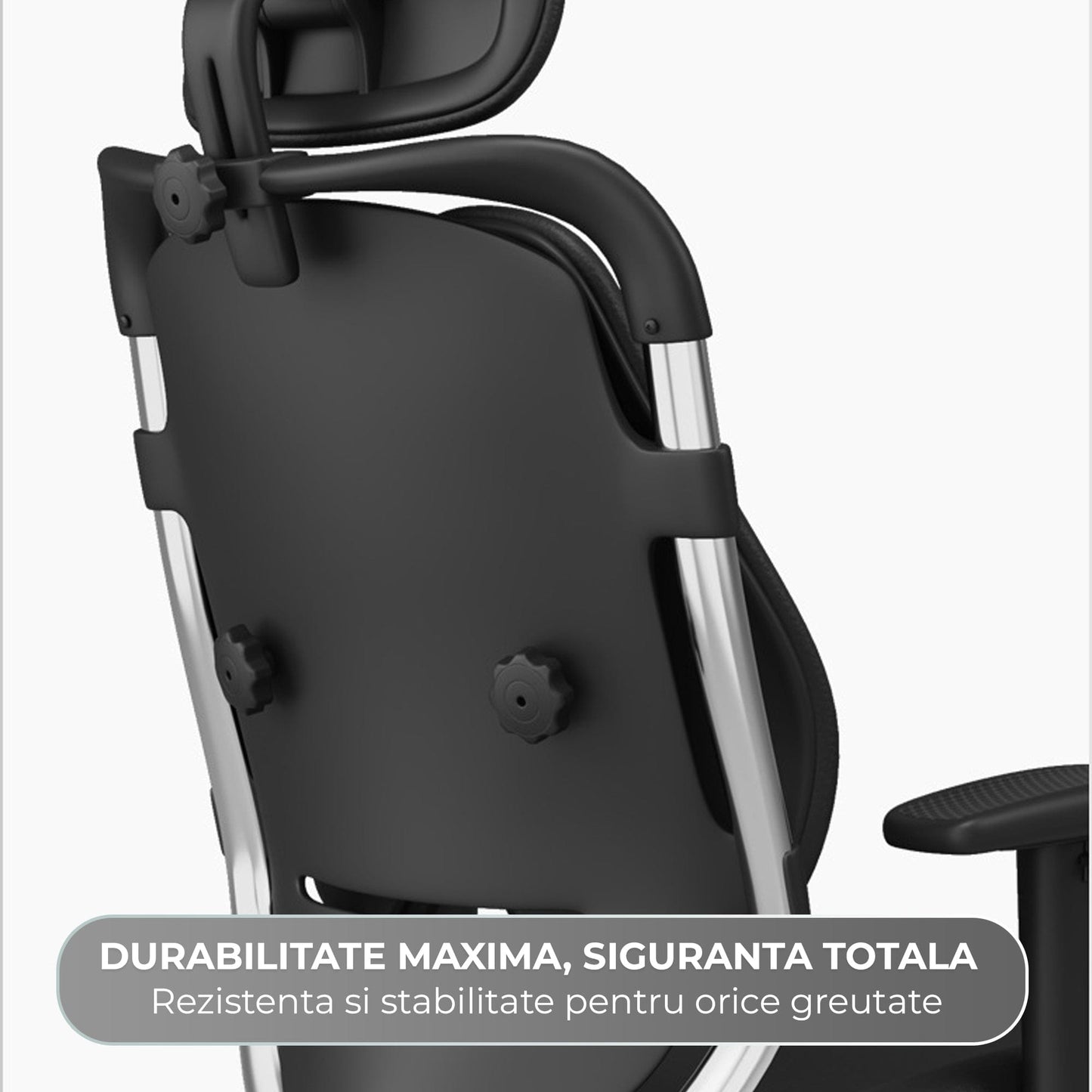 Scaun Ergonomic de Birou Timebox, Cotiere 3D, Tetiera Reglabila 3D, Negru