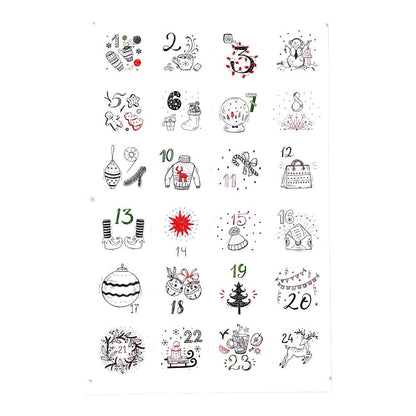Set 10 foi x 24 stickere de Crăciun 4.5cm - model 1