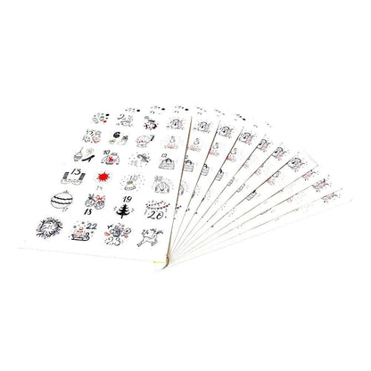 Set 10 foi x 24 stickere de Crăciun 4.5cm - model 1