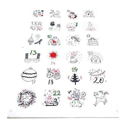 Set 10 foi x 24 stickere de Crăciun 4.5cm - model 1