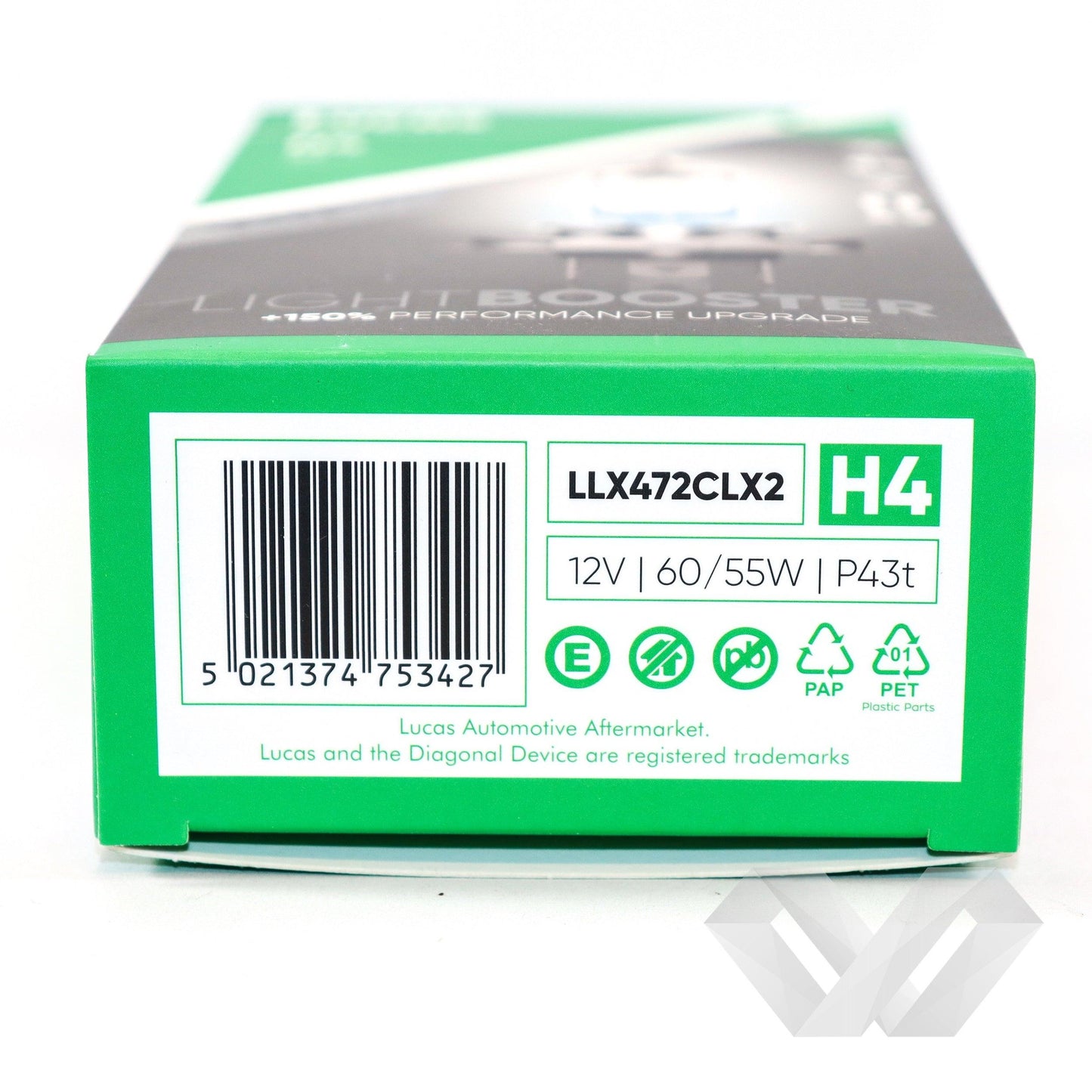 Set 2 becuri auto Lucas H4, 12V +150%
