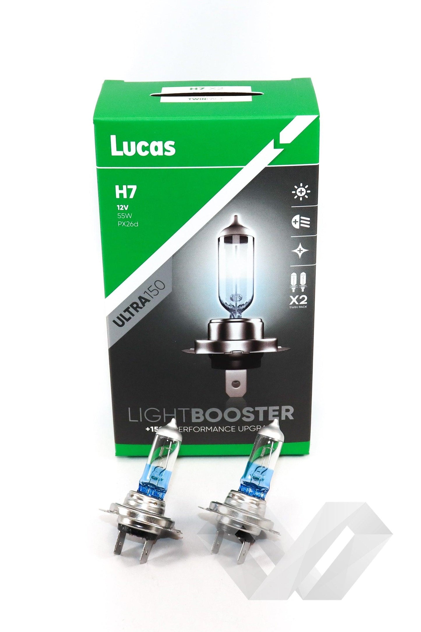 Set 2 becuri auto Lucas H7, 12V +150%
