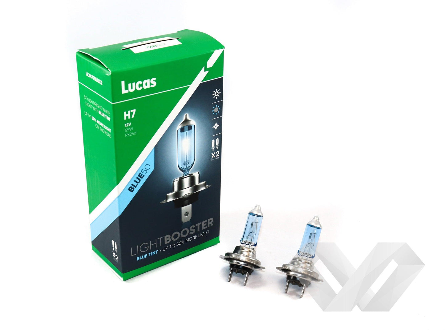 Set 2 becuri auto Lucas H7, 12V +50%