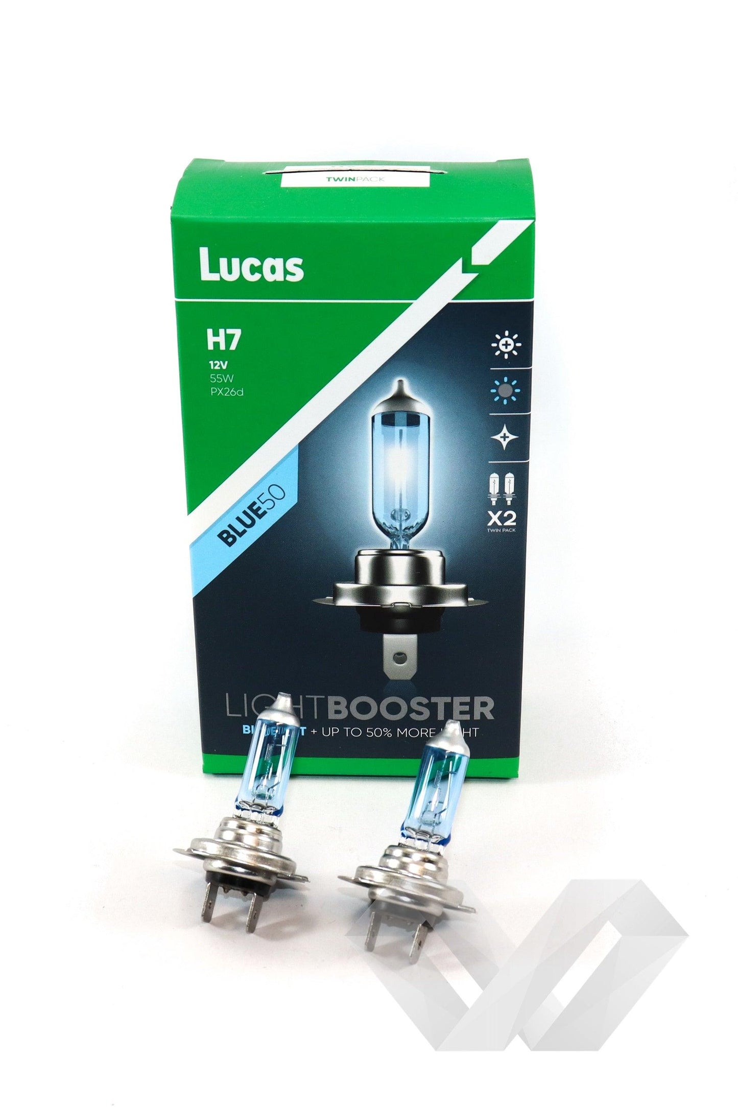 Set 2 becuri auto Lucas H7, 12V +50%