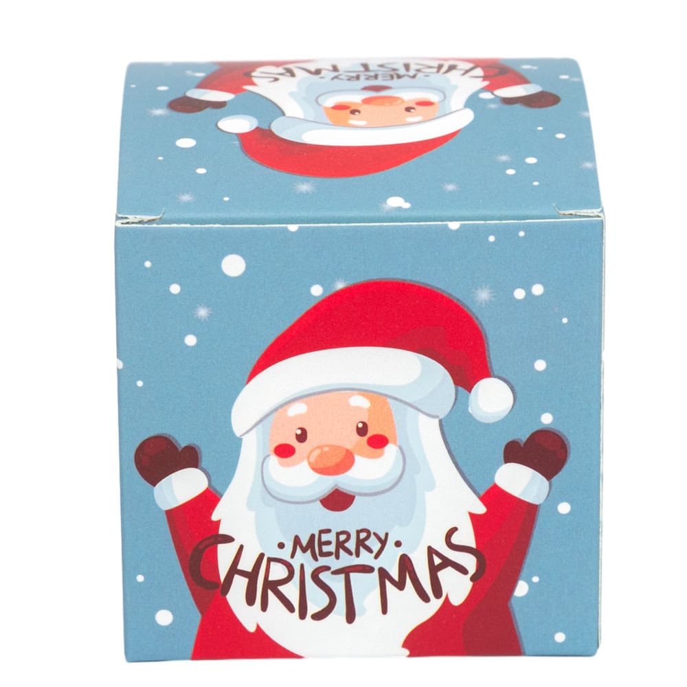 Set 24 cutii mici pătrate de Crăciun 6 modele diferite - multicolor