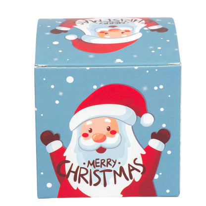 Set 24 cutii mici pătrate de Crăciun 6 modele diferite - multicolor