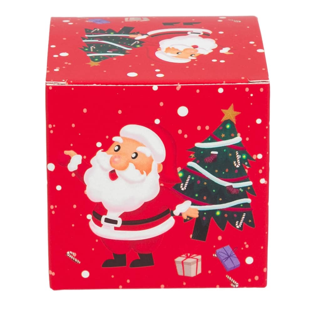 Set 24 cutii mici pătrate de Crăciun 6 modele diferite - multicolor
