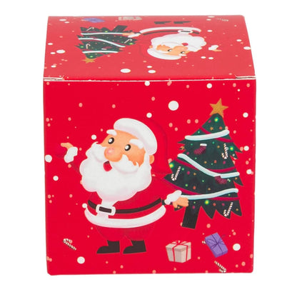 Set 24 cutii mici pătrate de Crăciun 6 modele diferite - multicolor