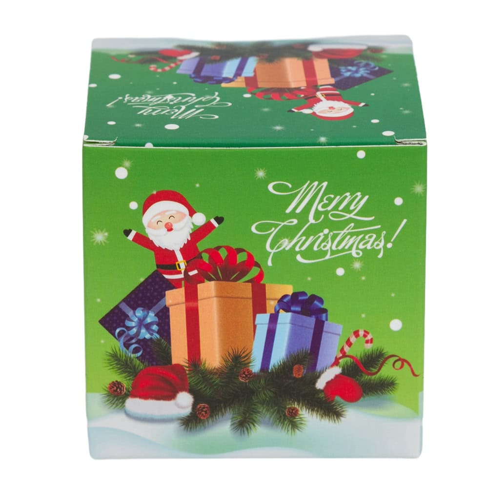 Set 24 cutii mici pătrate de Crăciun 6 modele diferite - multicolor