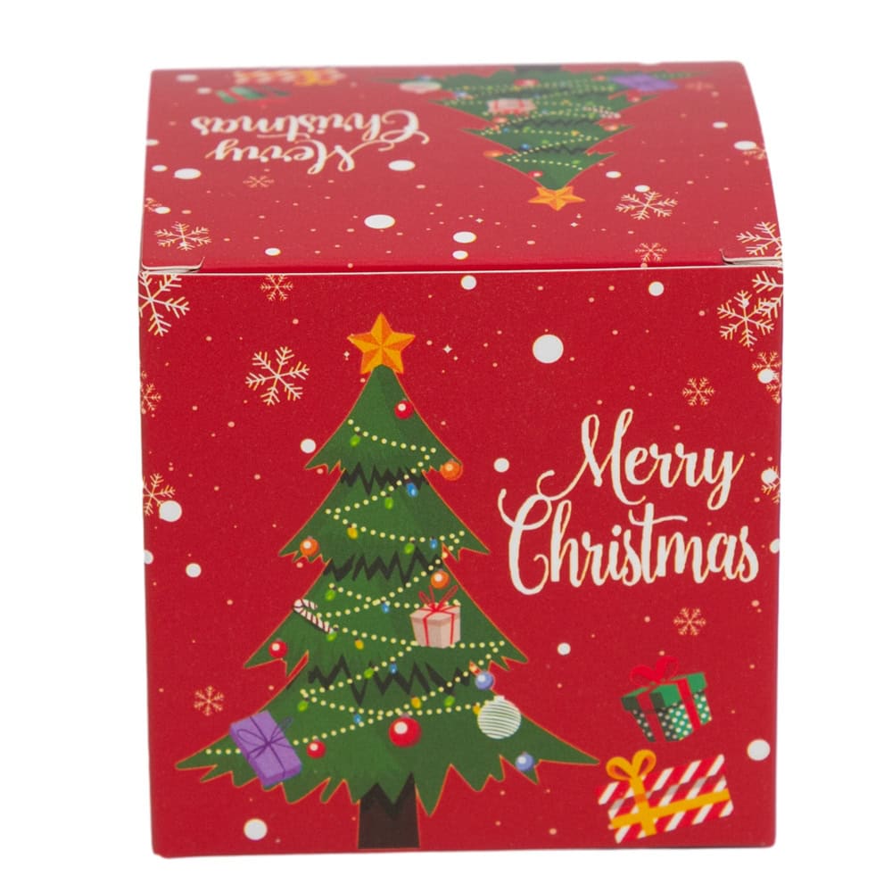 Set 24 cutii mici pătrate de Crăciun 6 modele diferite - multicolor