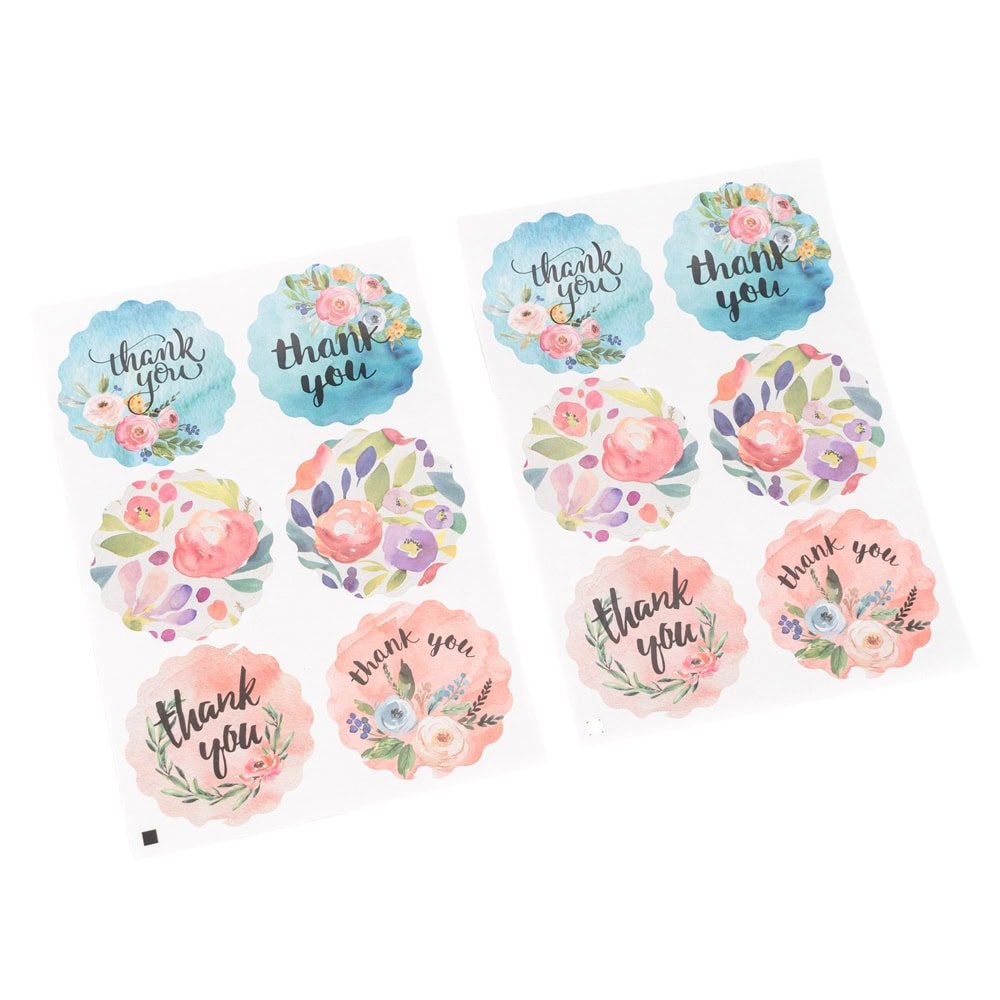 Set 8 felicitări cu plic și sticker cu mesaj Thank you - model 2