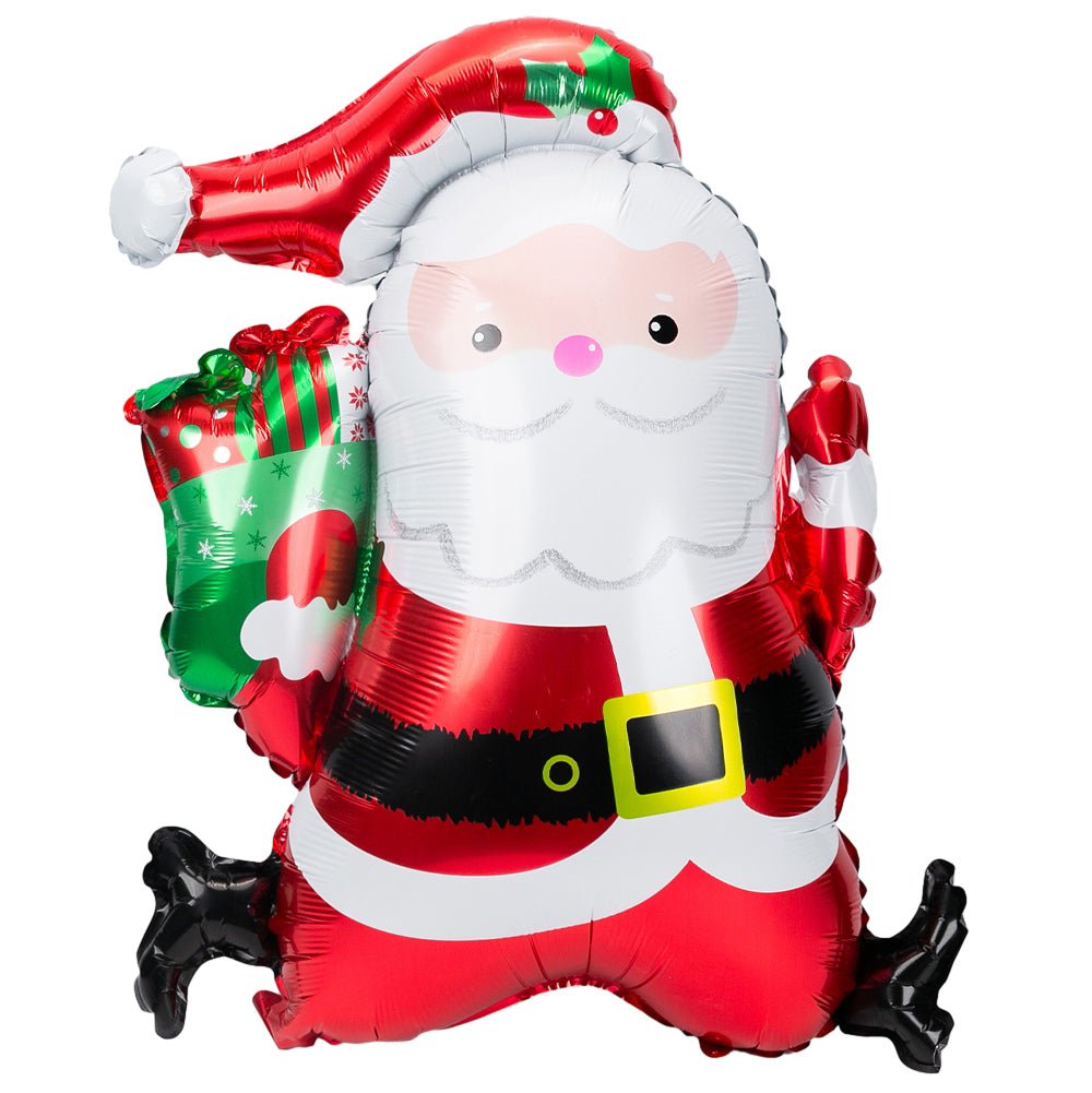 Baloane mari în formă de Moș Crăciun (set 25 buc)