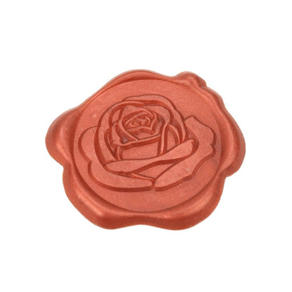 Sigiliu ceară 3cm cu adeziv - model trandafir roșu (set 50 buc)