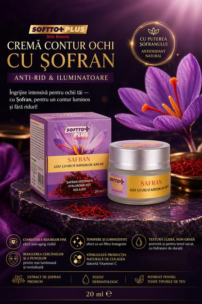 Cremă Contur Ochi cu Şofran – Anti-rid & Iluminatoare, 20 ml